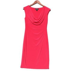 NWOT LAUREN Ralph Lauren Form Fit Womans Dress Bias Pleated Gathered Slip On Sz8